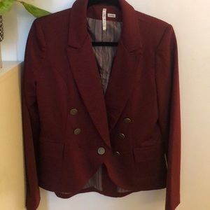 Burgundy suit jacket
